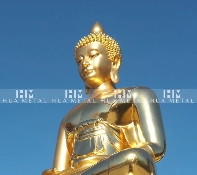 Gold Leaf Bronze Buddha Statue