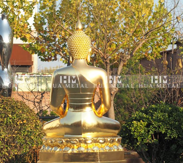 Gold Leaf Bronze Buddha Statue